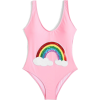 Rainbow Print Low Back Swimsuit - Swimsuit - $20.00 