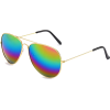Rainbow Rectangle Sunglasses Thin Metal - 墨镜 - $11.99  ~ ¥80.34