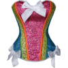 Rainbow Sequin Corset - Underwear - 