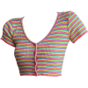 Rainbow Striped Crop Top - T-shirt - 