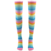 Rainbow Striped Pattern OTK Socks - Paski - 
