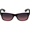 Ray Ban RB2132 New Wayfarer Sunglasses - 843/77 Brown Gradient Antique (Crystal Polarized Blue Gradient Pink Lens) - 55mm - Sunglasses - $121.99 