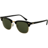 Ray Ban Sunglasses Clubmaster RB3016 W0365 Ebony Black/Arista Gold/Crystal Green, 49mm - Sunglasses - $113.00 