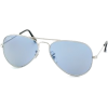 Ray Ban Sunglasses RB3025 Aviator Large Metal W3237 Silver/Crystal Light Blue, 55mm - Sunglasses - $125.10 