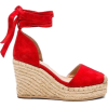 Raye Dahlia Espadrille Wedge In Ruby - Plutarice - 