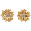 Rebecca De Ravenel Metal Petal Flower Cl - Earrings - 