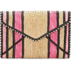 Rebecca Minkoff Straw Leo clutch pink  - Clutch bags - $95.00 