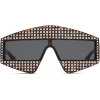 Rectangular-frame acetate sunglasses wit - Gafas de sol - 