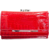 Red Glossy Croc Embossed Tri-Fold Snap Wallet - Novčanici - $30.00  ~ 190,58kn
