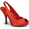 Red Polka Dot Peep Toe Slingback Sandal - 8 - Sandals - $42.50 