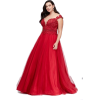 Red ball gown-plus size (David's Bridal) - モデル - 