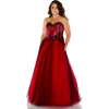 Red strapless ball gown (French Novelty) - Ljudje (osebe) - 