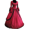 Red 1800's Dress - sukienki - 