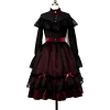 Red Black Burgundy Lolita Dress Lace - 连衣裙 - 