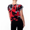 Red Black Cropped Graphic Tee - Catwalk - $46.00 