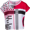 Red Black Geometric Graphic Tee - T-shirts - $46.00 