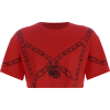 Red Chain Super Devil Girl Short Sleeve - Shirts - $25.99 