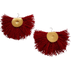 Red Hand Fan Earrings - Brincos - 