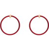Red Large Hoop Earrings - Naušnice - 