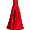 Red Midi Dress - sukienki - 