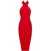Red Narrow Top Dress - Платья - 