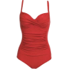 Red One Piece - Swimsuit - 