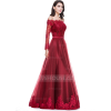 Red Princess Off Shoulder Dress - Haljine - 