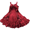 Red Ruffled Lolita Dress - Dresses - 