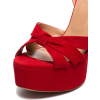 Red Suede Platform Sandals - Sandalen - 