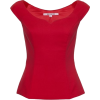 Red Top - 半袖衫/女式衬衫 - 