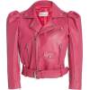 Red Valentino Puff Sleeve Leather Jacket - Jacket - coats - 