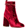 Red Valentino - Velvet ankle boots - Škornji - $272.00  ~ 233.62€