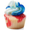 Red, White, and Blue Mini Cupcakes - Alimentações - 