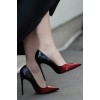 Red and black ombre  heel - Klasyczne buty - 