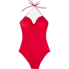 Red bandeau swimsuit - Kostiumy kąpielowe - 