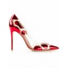 Red clear dot heel shoe - Классическая обувь - 