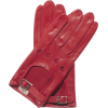 Red leather gloves - Luvas - 