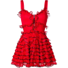 Red ruffle dress - Платья - 