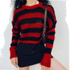 Red short striped sweater - 套头衫 - $27.99  ~ ¥187.54