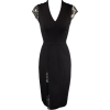 Reem Acra Wool Lace Panel Sheath Dress - sukienki - 