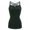 Regna X Bother Womens Basic Round Neck Strappy Crisscross Back Tank TopPLUS Size Available - Shirts - $15.99  ~ £12.15