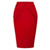 Regna X Love Coated Women's Slim Fit Elastic Waist Band Stretchy Pencil Skirt(Plus Size Available, 10 Colors) - Spudnice - $16.99  ~ 14.59€
