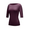 Regna X RE-Stock Love Coated Womens Boat Neck Soft and Stretchy T-Shirt Top(Plus Size Available) - Camicie (corte) - $10.99  ~ 9.44€