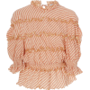 Rejina Pyo Mina Striped Ruffle Cotton-Bl - Camisas manga larga - 