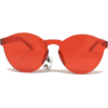 Retro Modern Rimless Sunnies-Red - Sunglasses - $19.00 
