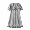 Retro Girl Houndstooth Slim Slim Dress Vacation Dress - sukienki - $27.99  ~ 24.04€
