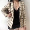 Retro Niche Plaid Suit Jacket Women's Ca - Jacket - coats - $35.99  ~ £27.35