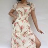 Retro Print Puff Sleeve Dress Sweet Joke - Платья - $27.99  ~ 24.04€