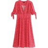 Retro Waist V Leader Ties Floral Long Dr - Dresses - $27.99  ~ £21.27