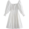 Retro elastic waist collar dress - Dresses - $28.99 